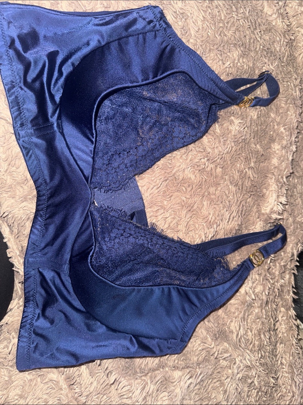 Victoria's Secret Navy Lace and Satin Bralette